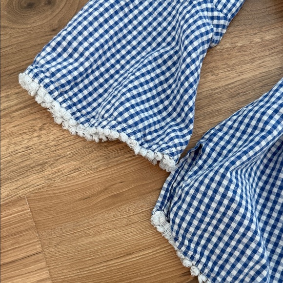 Hannah Blue Checkered Blouse - Picture 3 of 3